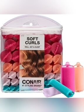 🆕️ Conair Foam Hair Rollers - 48 Count, Assorted Colors